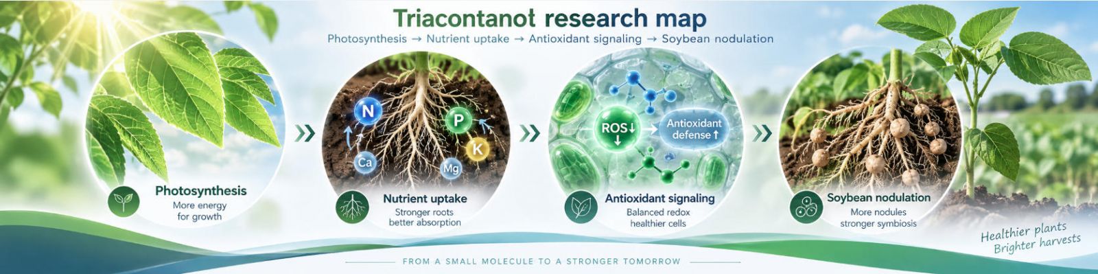 Equal Triacontanol dose → different source/process → different growth and nutrient-response outcomes.