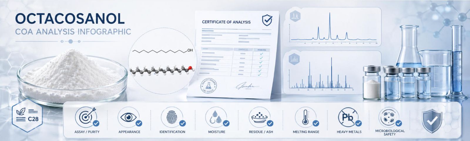 Octacosanol COA analysis infographic